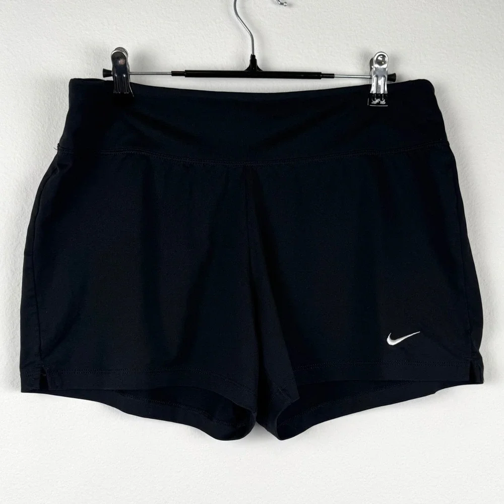 Nike Dri-FIT Shorts Women Large Black Excellent Athleisure Running Training
